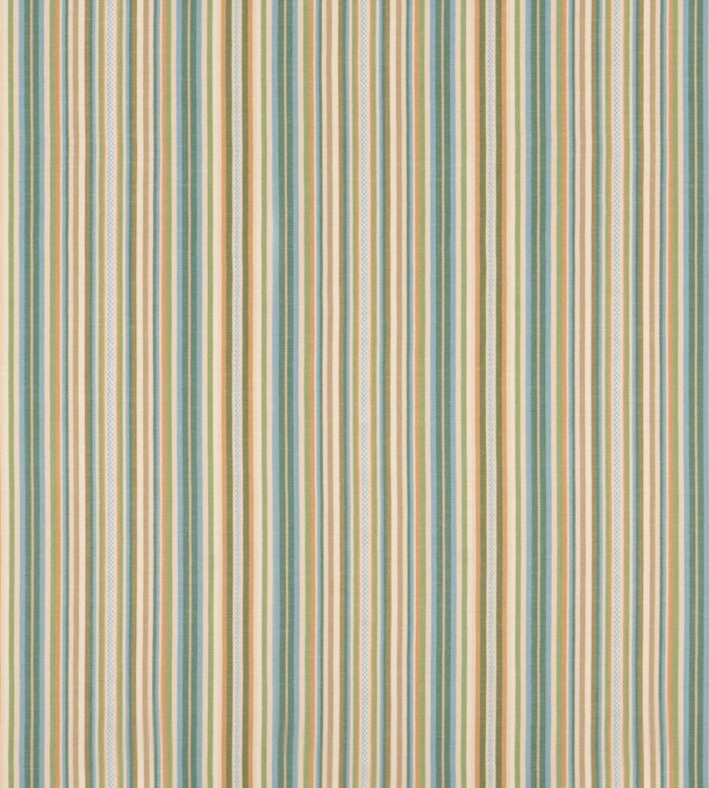 Luna Stripe Fabric by GP & J Baker Blue/Green