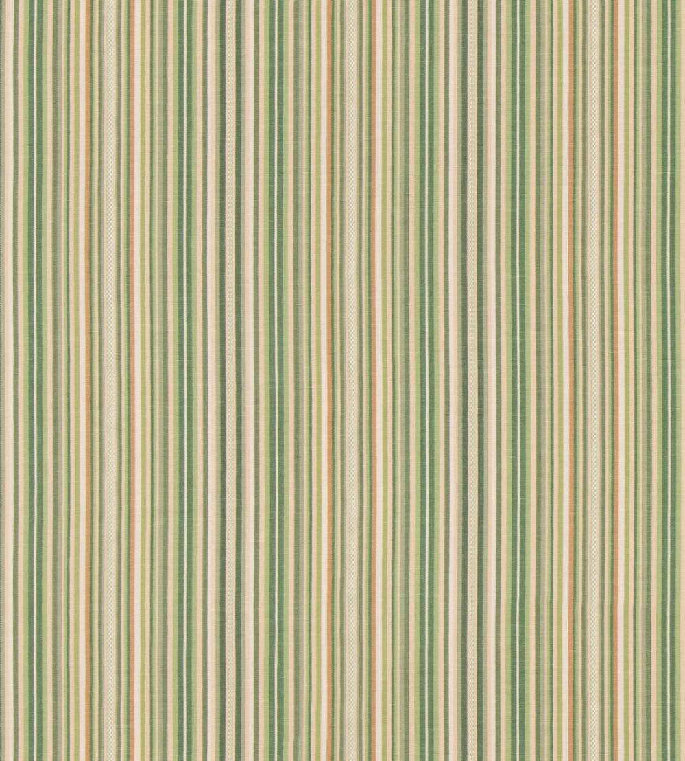 Luna Stripe Fabric by GP & J Baker Green