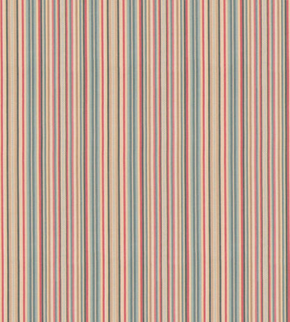 Luna Stripe Fabric by GP & J Baker Teal/Red