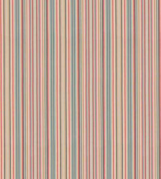 Luna Stripe Fabric by GP & J Baker Teal/Red