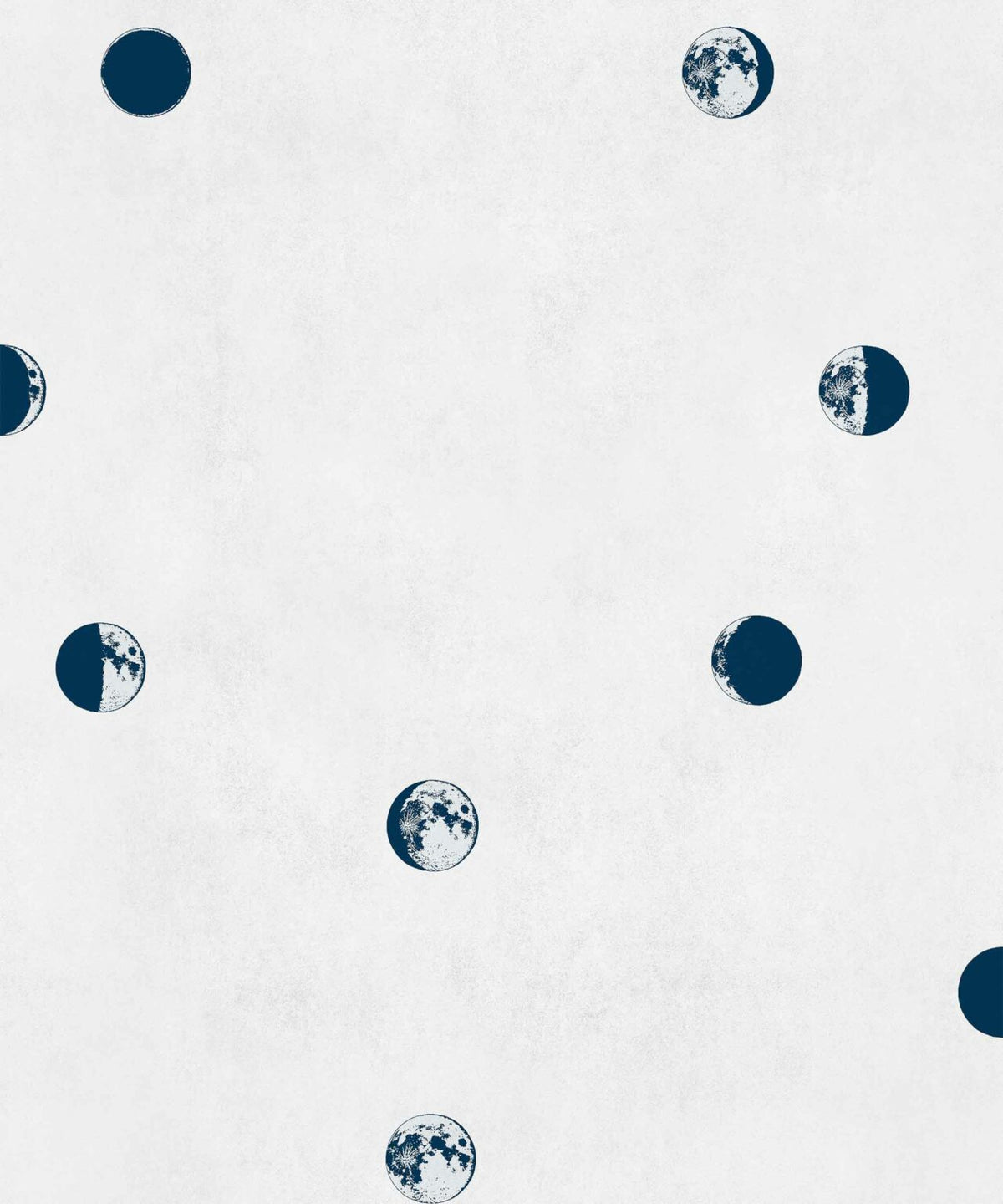 Lunatic wallpaper by Coordonné in Navy, flat pattern view