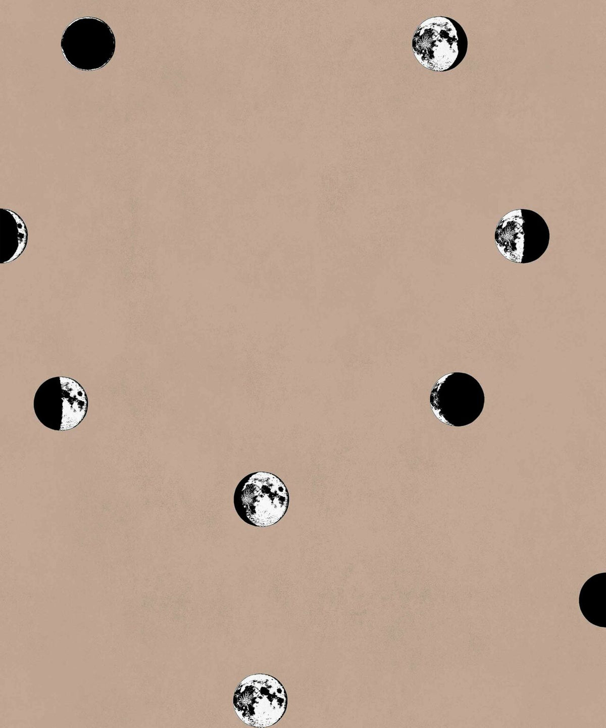 Lunatic wallpaper by Coordonné in Nude, flat pattern view