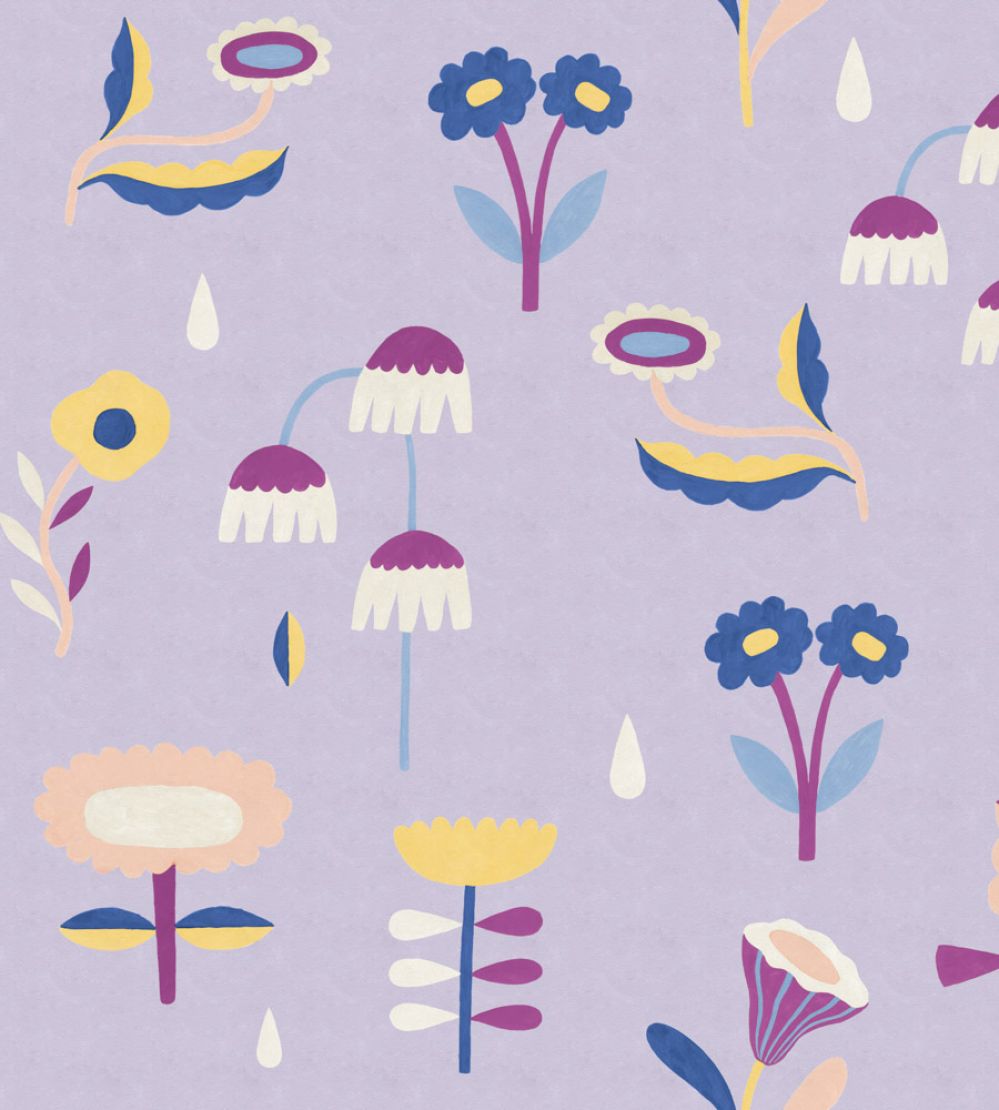 Lush Wallpaper by Coordonne Lilac
