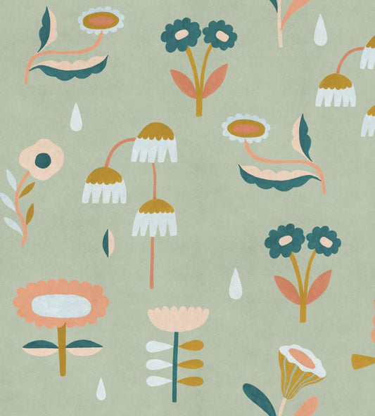 Lush Wallpaper by Coordonne Mint