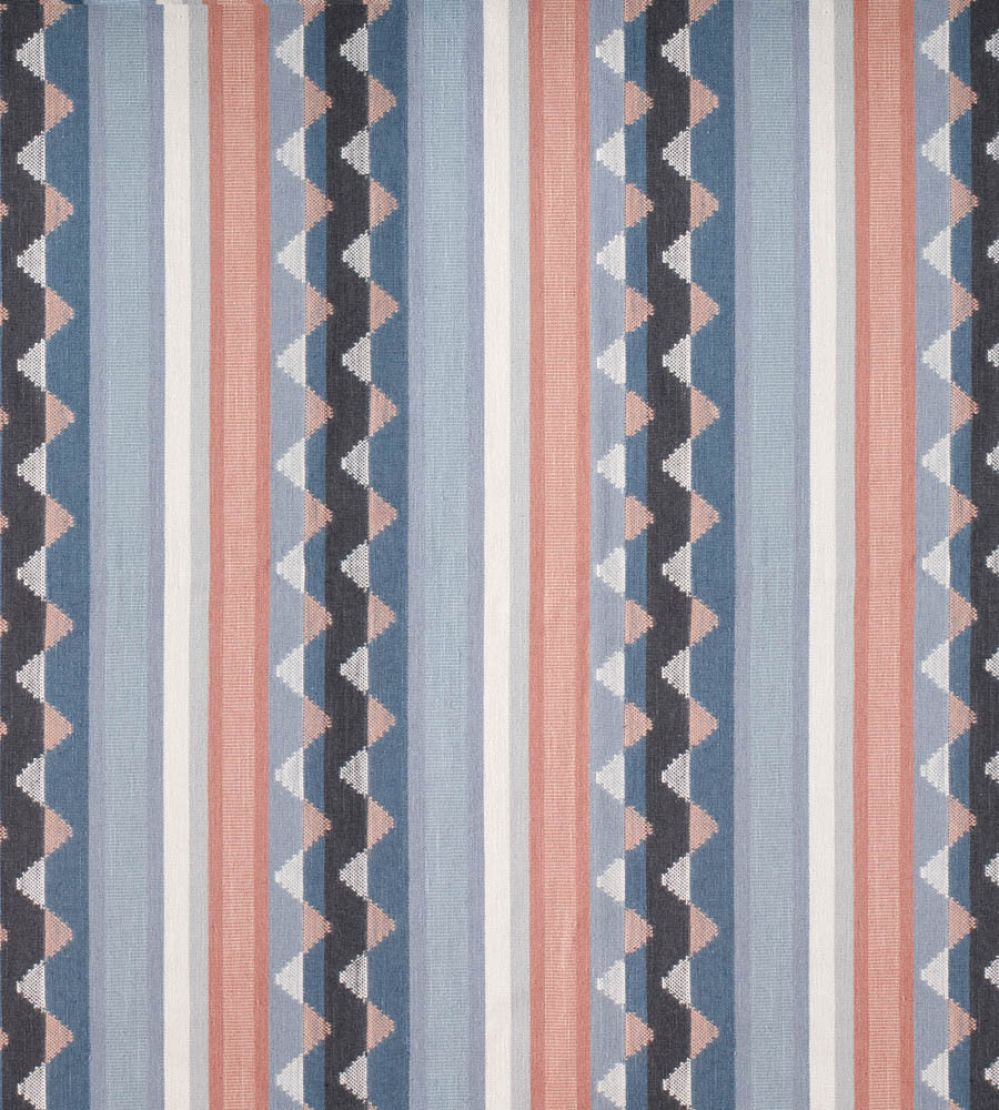 Lutley Stripe Fabric by Sanderson Porcelain/Blossom