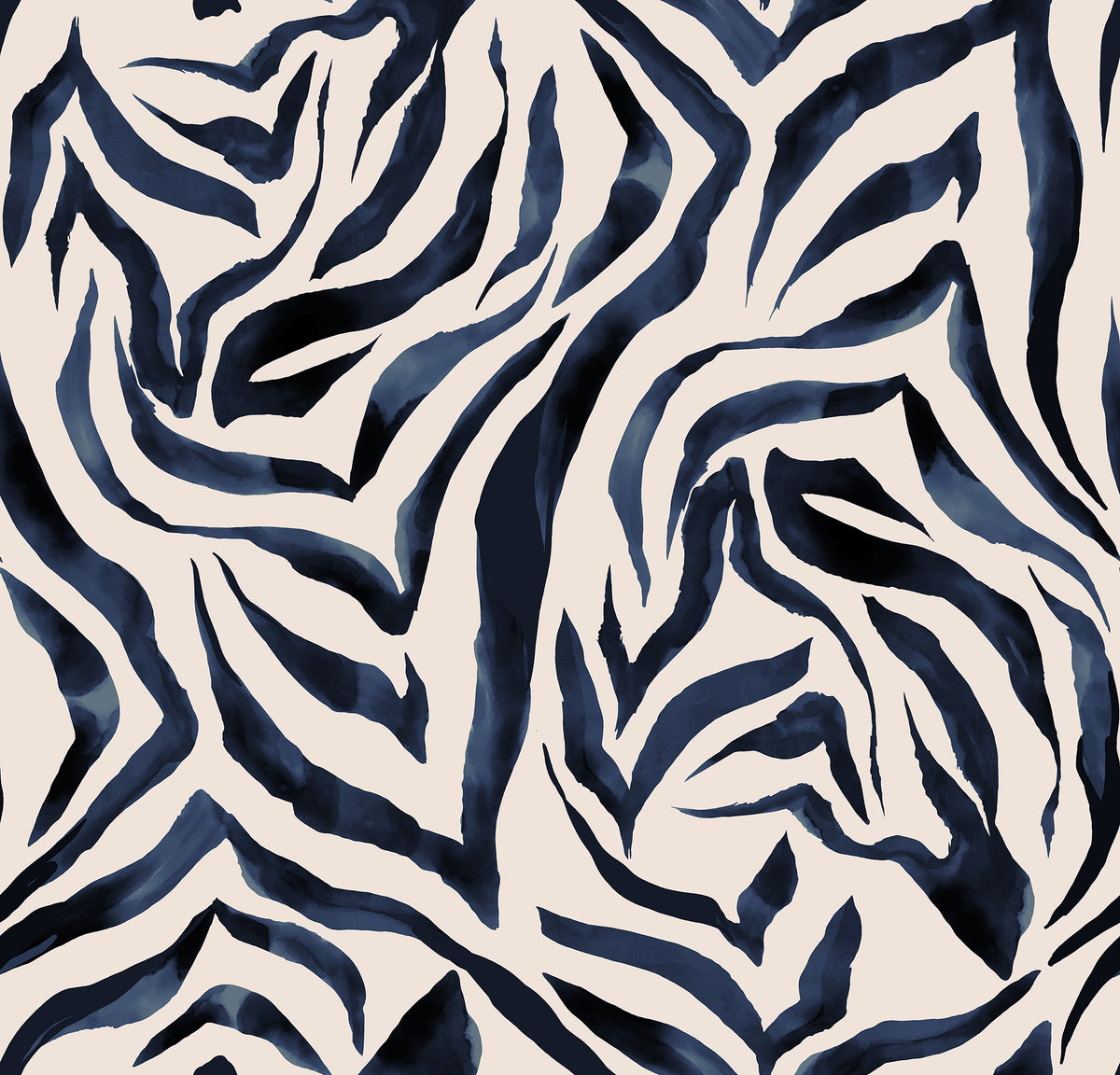 Luxury Zebra Sapphire mural by Rebel Walls
