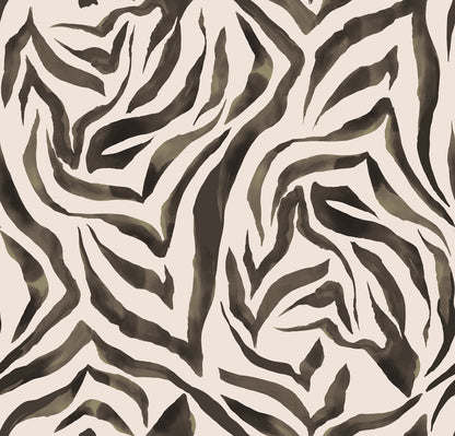Luxury Zebra Walnut mural by Rebel Walls