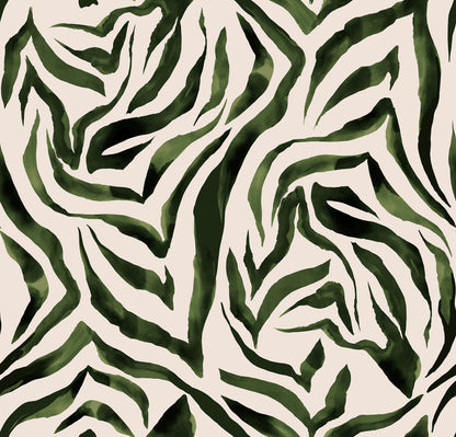 Luxury Zebra Emerald mural by Rebel Walls