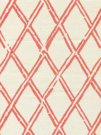 Lyford Diamond Bamboo New Shrimp on Tint fabric by China Seas