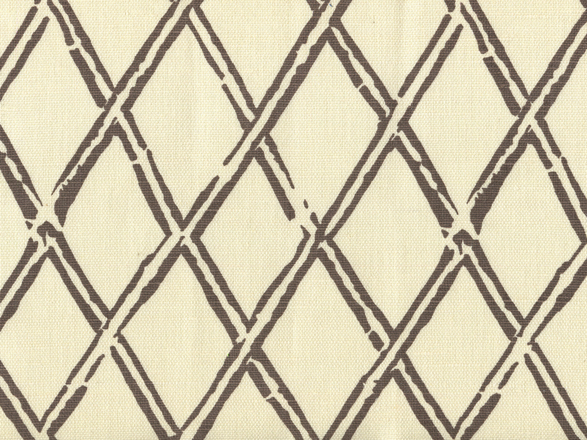 Lyford Diamond Bamboo New Brown on tint fabric by China Seas