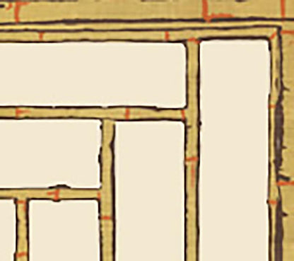 Lyford Trellis Mustard Cream Brown Orange wallpaper by China Seas