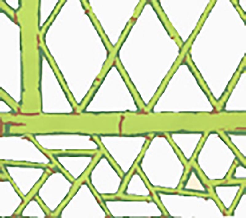 Lyford Trellis Lime Forest Green Tobacco wallpaper by China Seas