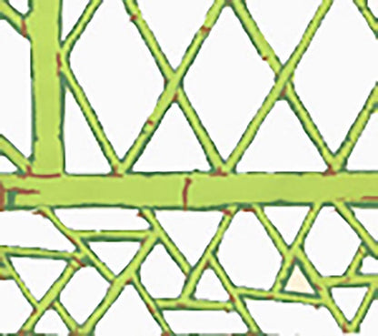 Lyford Trellis Lime Forest Green Tobacco wallpaper by China Seas