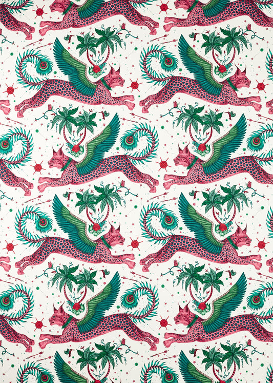 Lynx Green fabric by Clarke & Clarke