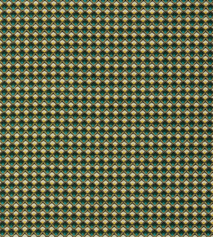 Lyra Fabric by Clarke & Clarke Teal/Citrus