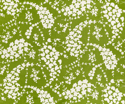 Lysette Reverse Moss Green on Light Tint fabric by China Seas