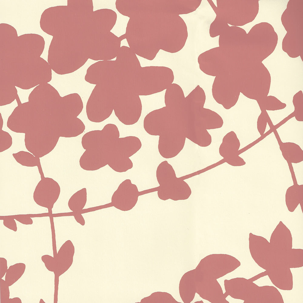 Lysette New Shrimp on Off White wallpaper by China Seas