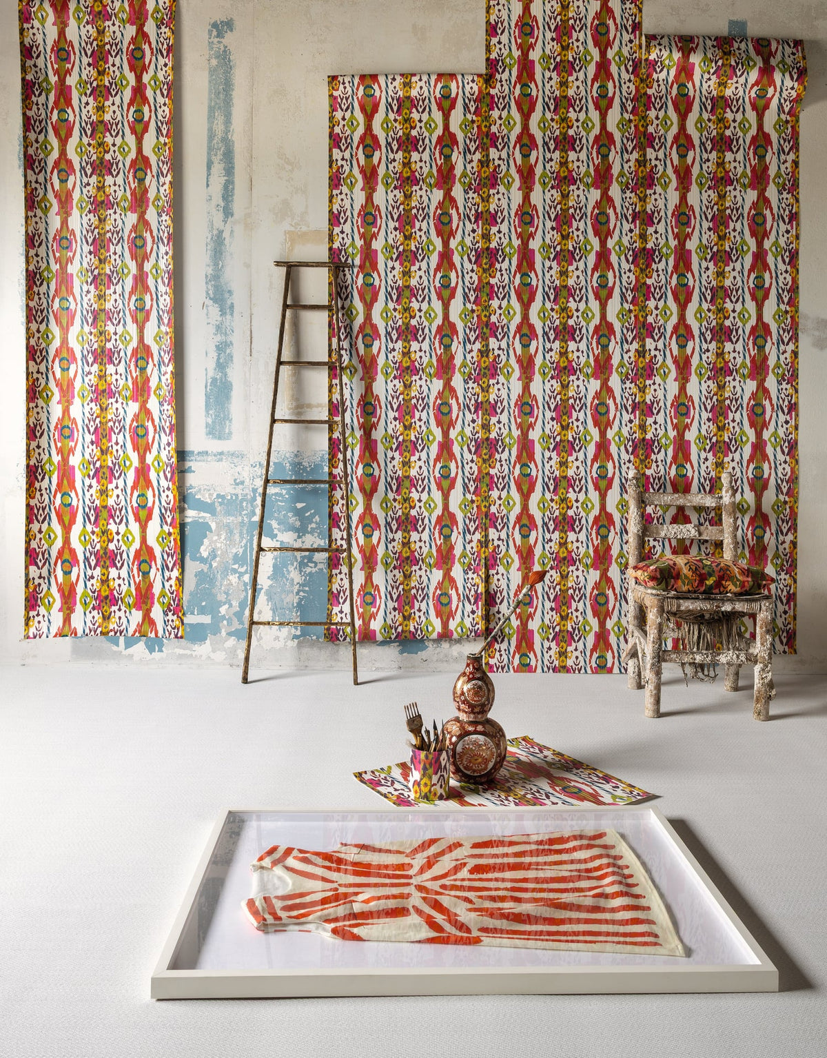 Macao Wallpaper by Pierre Frey shown in a room setting (view 1)