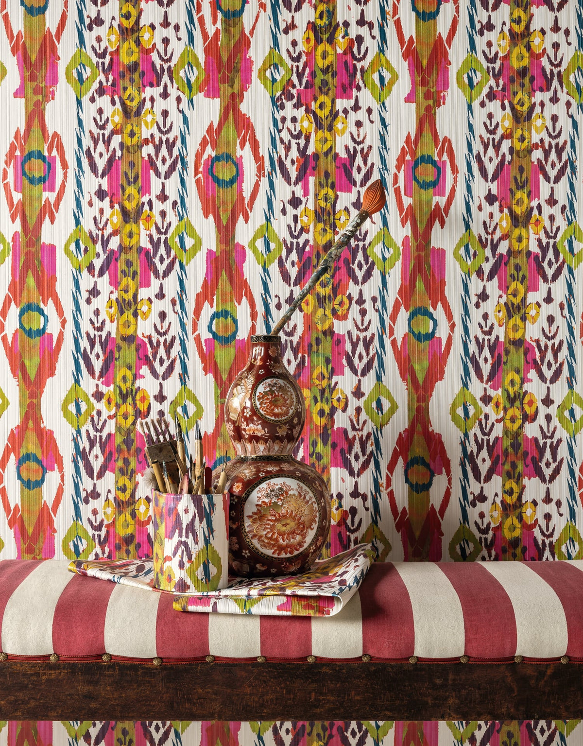 Macao Wallpaper by Pierre Frey shown in a room setting (view 2)