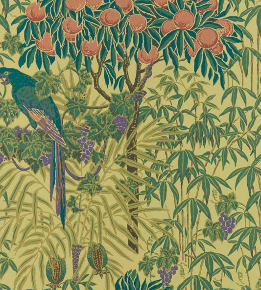 Macaw Wallpaper by 1838 Wallcoverings Vivid Yellow