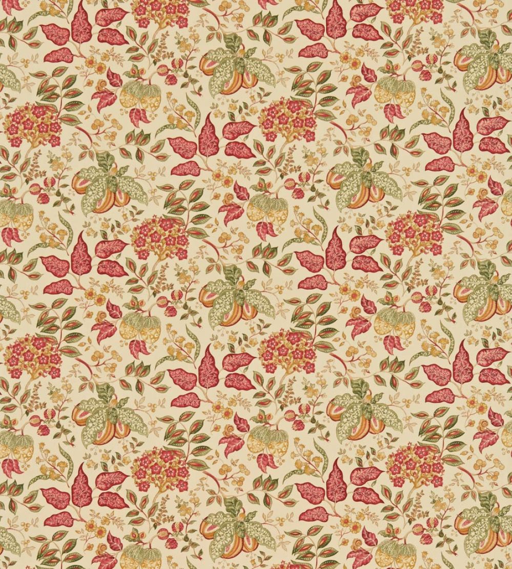 Madagascar Fabric by Sanderson Gold/Red