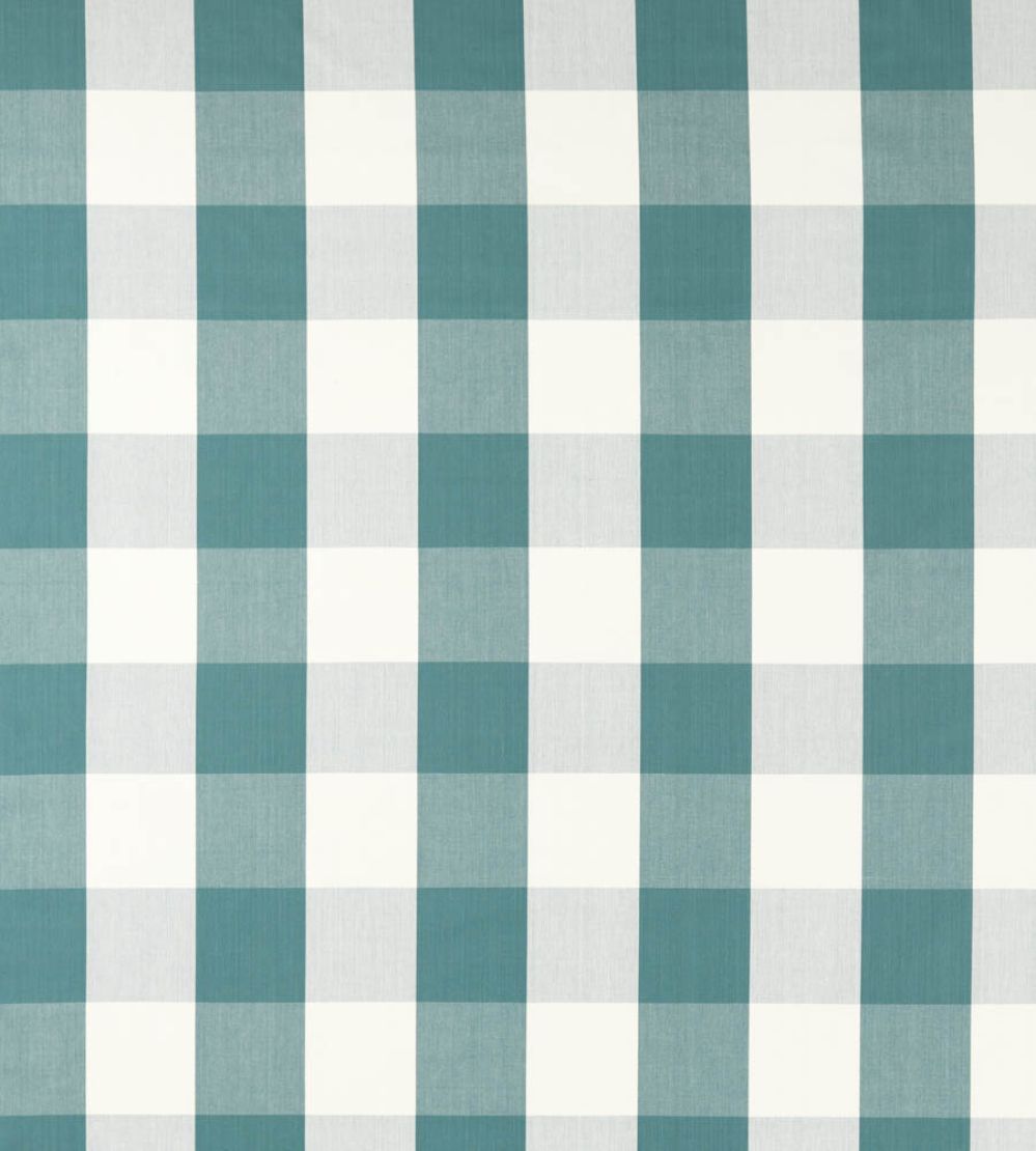 Madras Check Fabric by Sanderson Teal