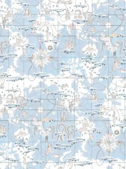 Magellan Wallpaper by Pierre Frey in Ciel (FP481001)