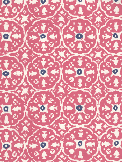 Nitik II Magenta Navy on Almost White (149-60WP) wallpaper by China Seas