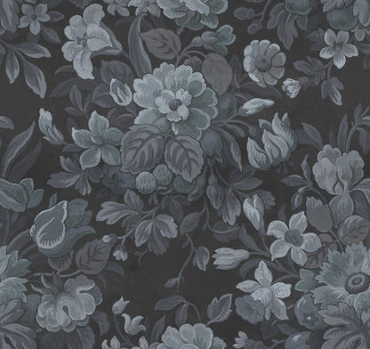 Majestic Vintage Garden Dark Blue mural by Rebel Walls