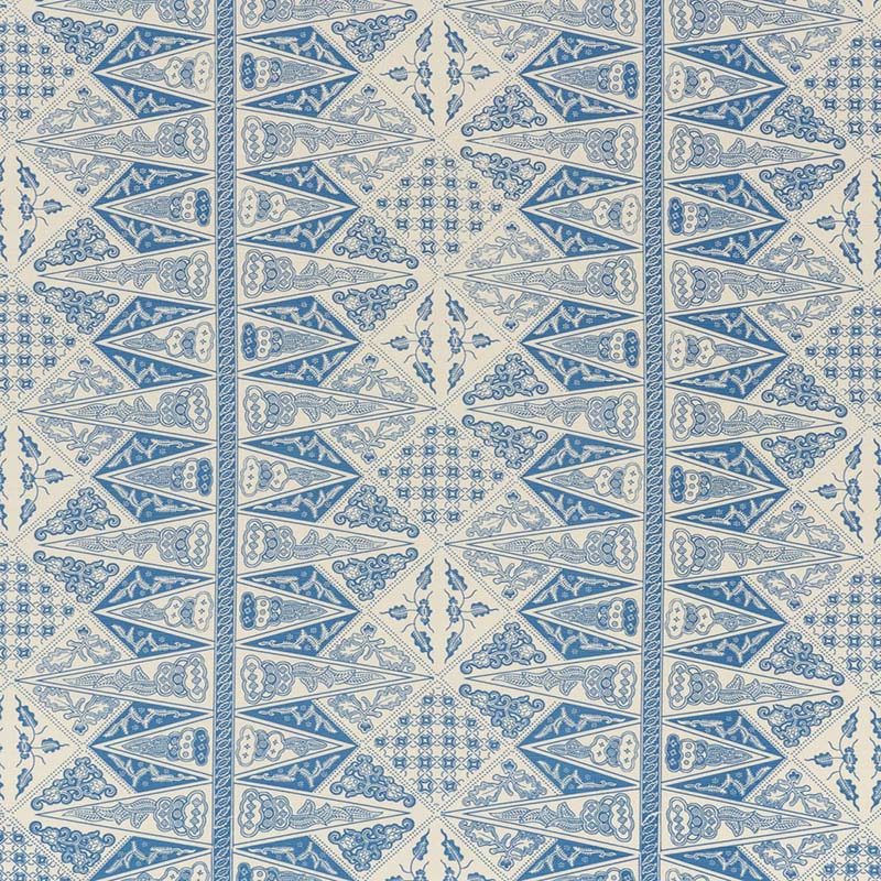 Malay Stripe One Color French Blue fabric by China Seas