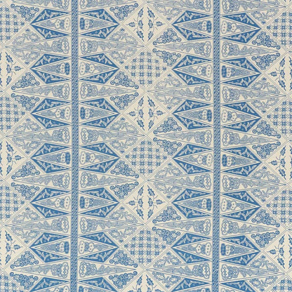 Malay Stripe One Color French Blue fabric by China Seas