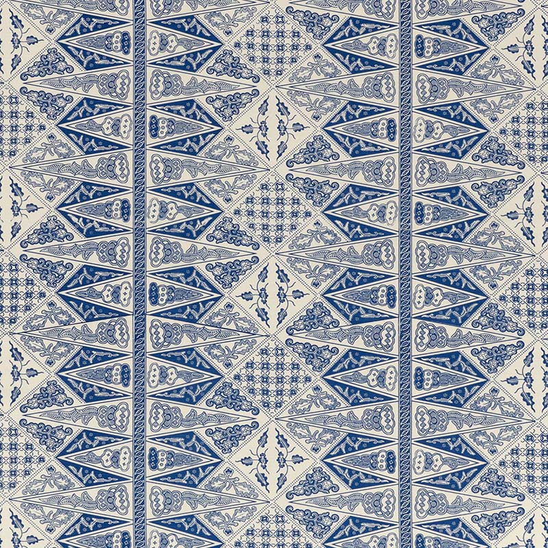 Malay Stripe One Color New Navy fabric by China Seas