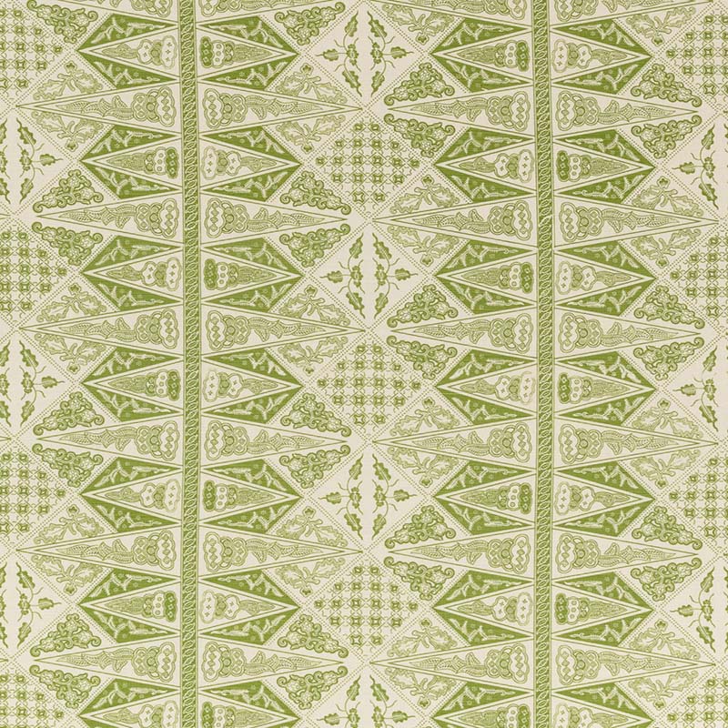 Malay Stripe One Color Jungle Green fabric by China Seas