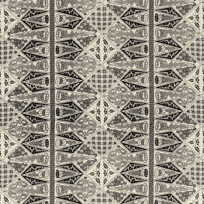 Malay Stripe One Color Black fabric by China Seas