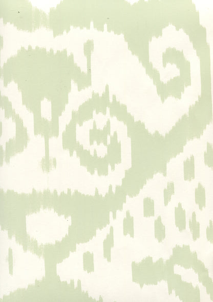 Malaya Celadon on Almost White wallpaper by Quadrille