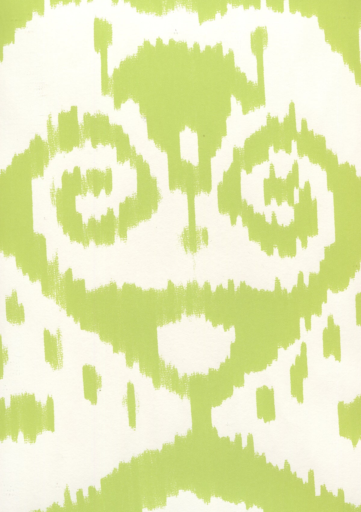 Malaya Jungle Green on Almost White wallpaper by Quadrille