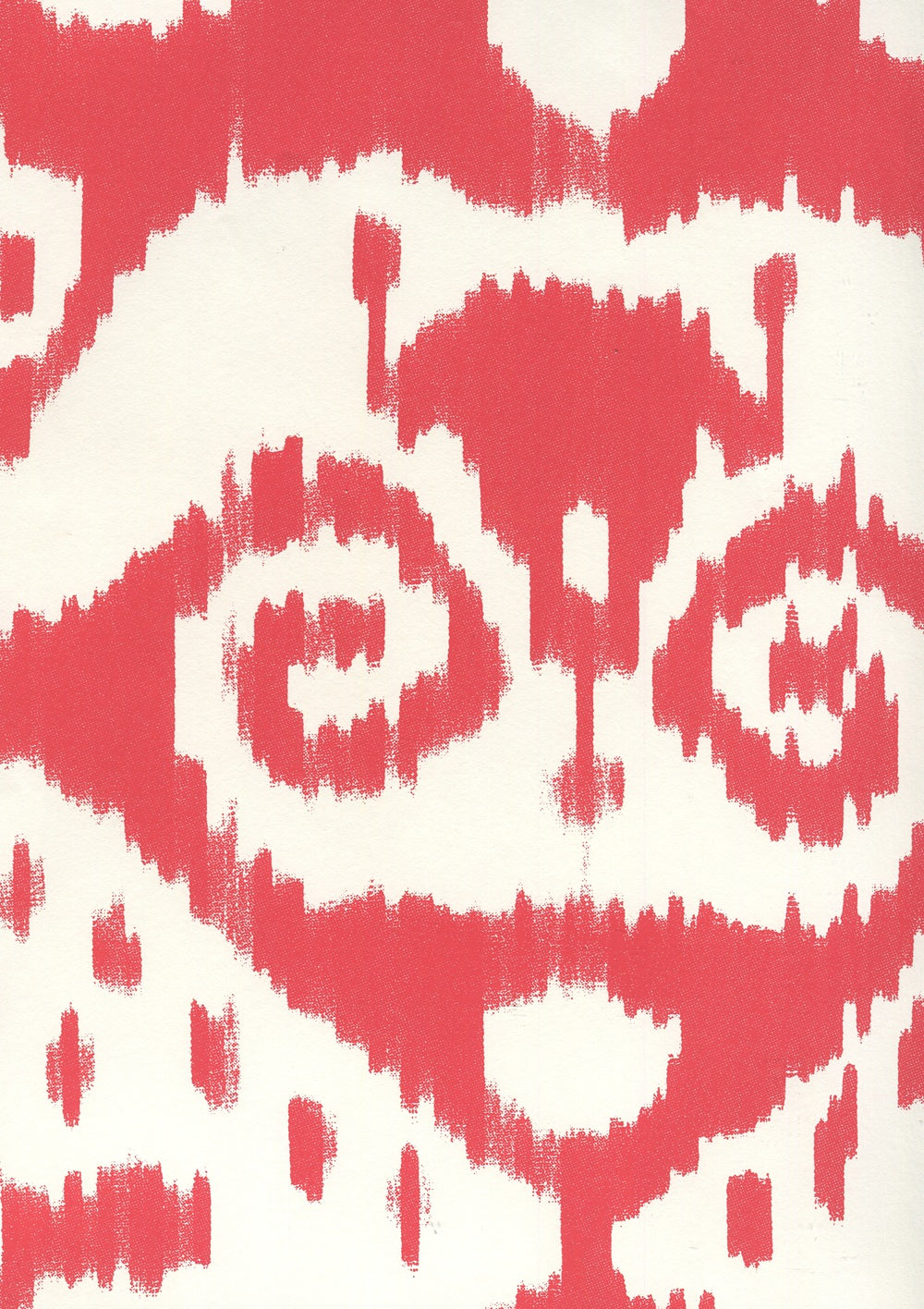 Malaya Red on Almost White wallpaper by Quadrille