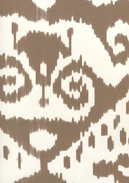 Malaya New Brown on Almost White wallpaper by Quadrille