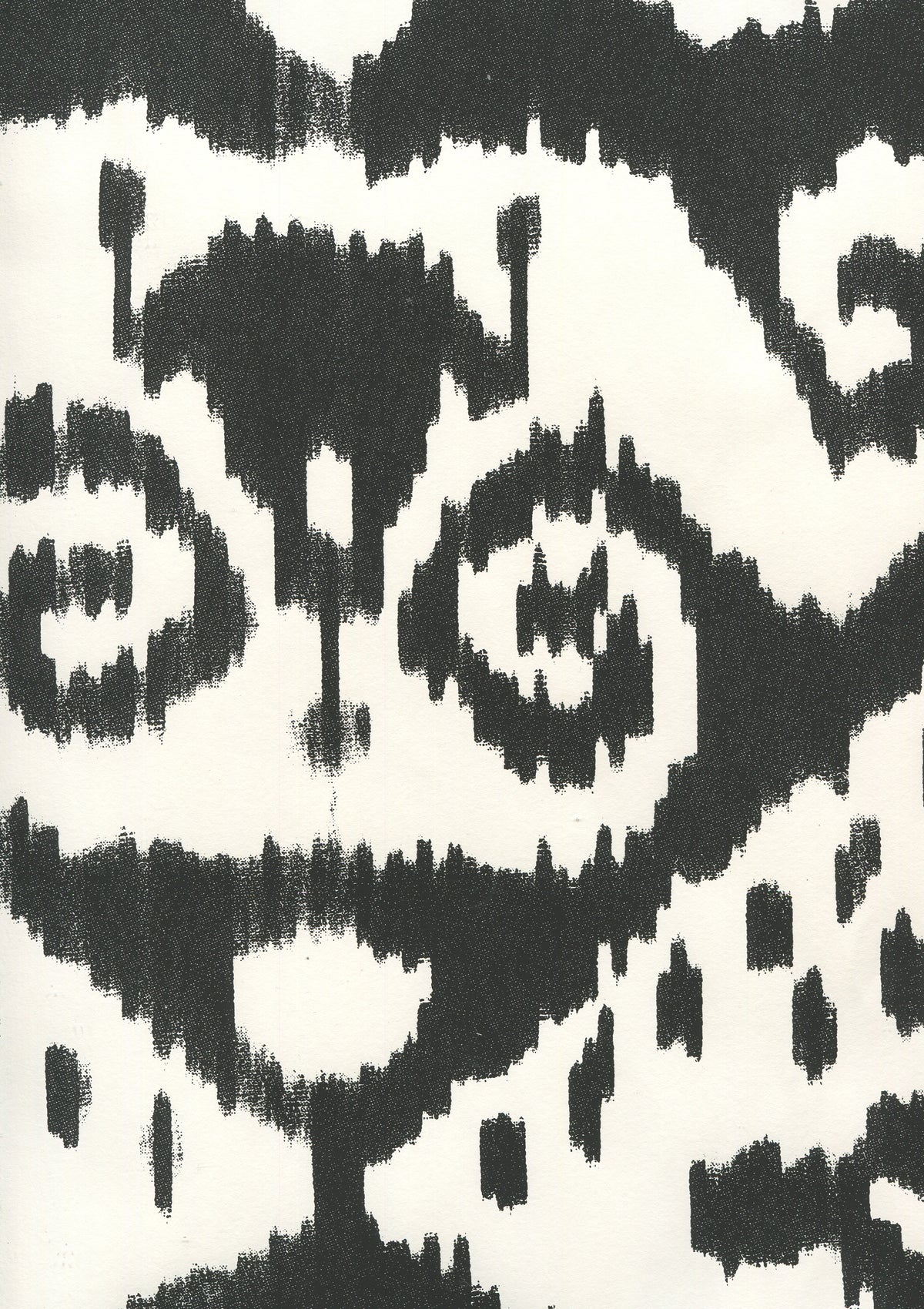 Malaya Black on Almost White wallpaper by Quadrille