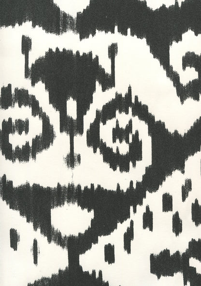 Malaya Black on Almost White wallpaper by Quadrille