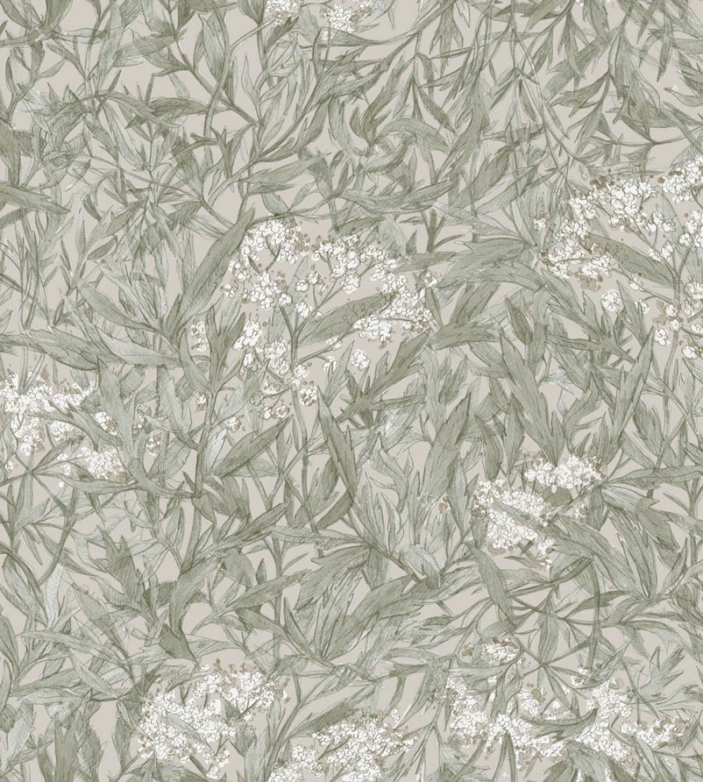 Malin Wallpaper by Sandberg Sage Green