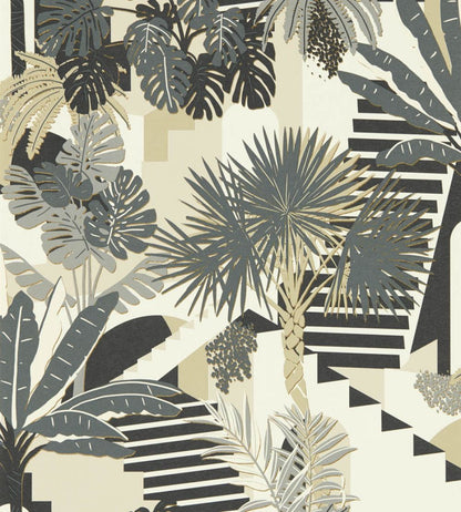 Malindi Wallpaper by Clarke & Clarke Charcoal