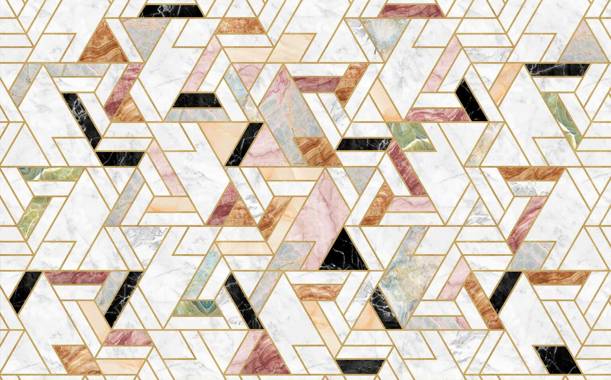 Malla mural by Coordonné in Coralina, flat pattern view