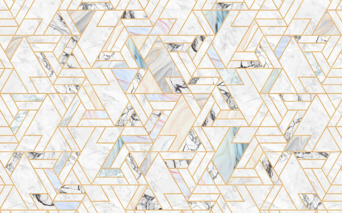 Malla mural by Coordonné in Macael, flat pattern view