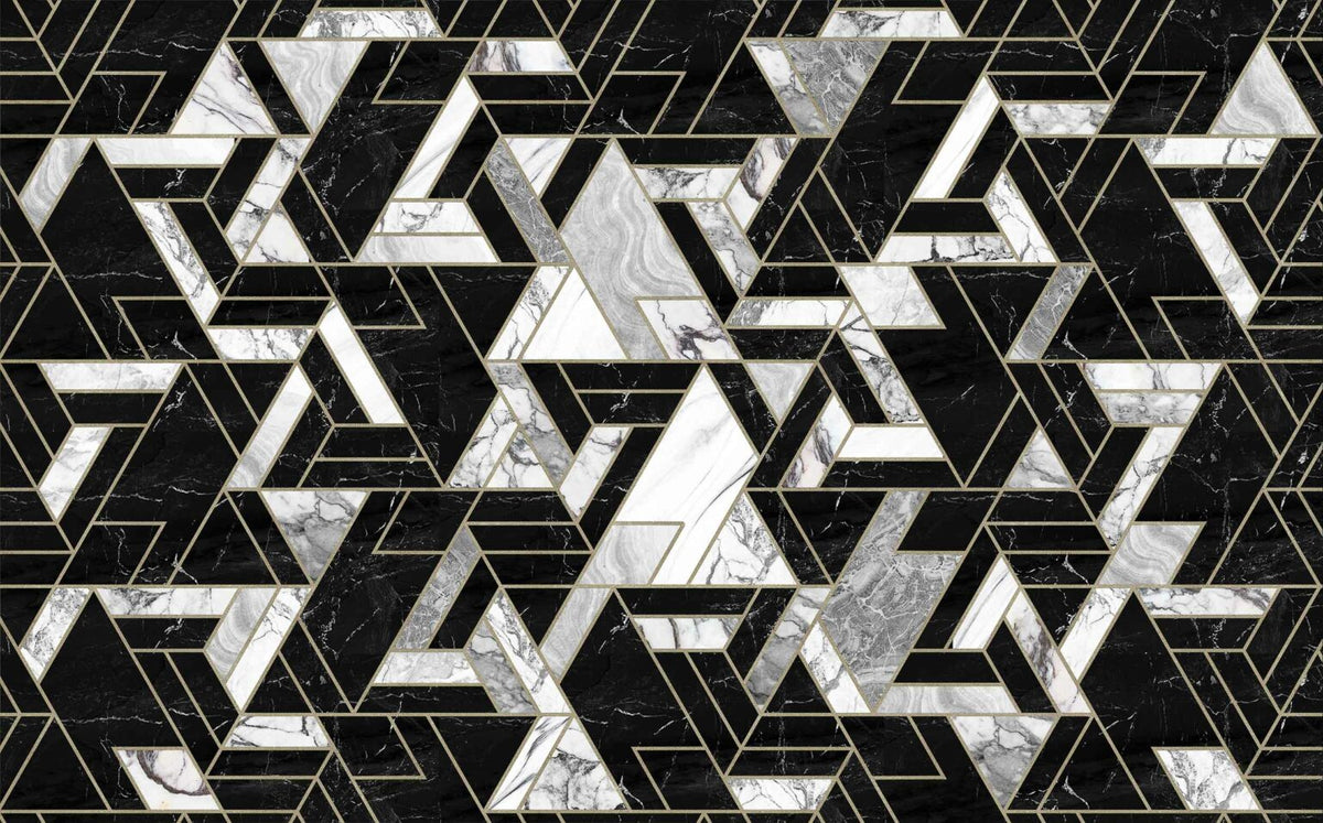 Malla mural by Coordonné in Marquina, flat pattern view