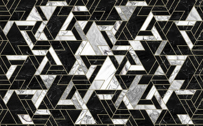 Malla mural by Coordonné in Marquina, flat pattern view
