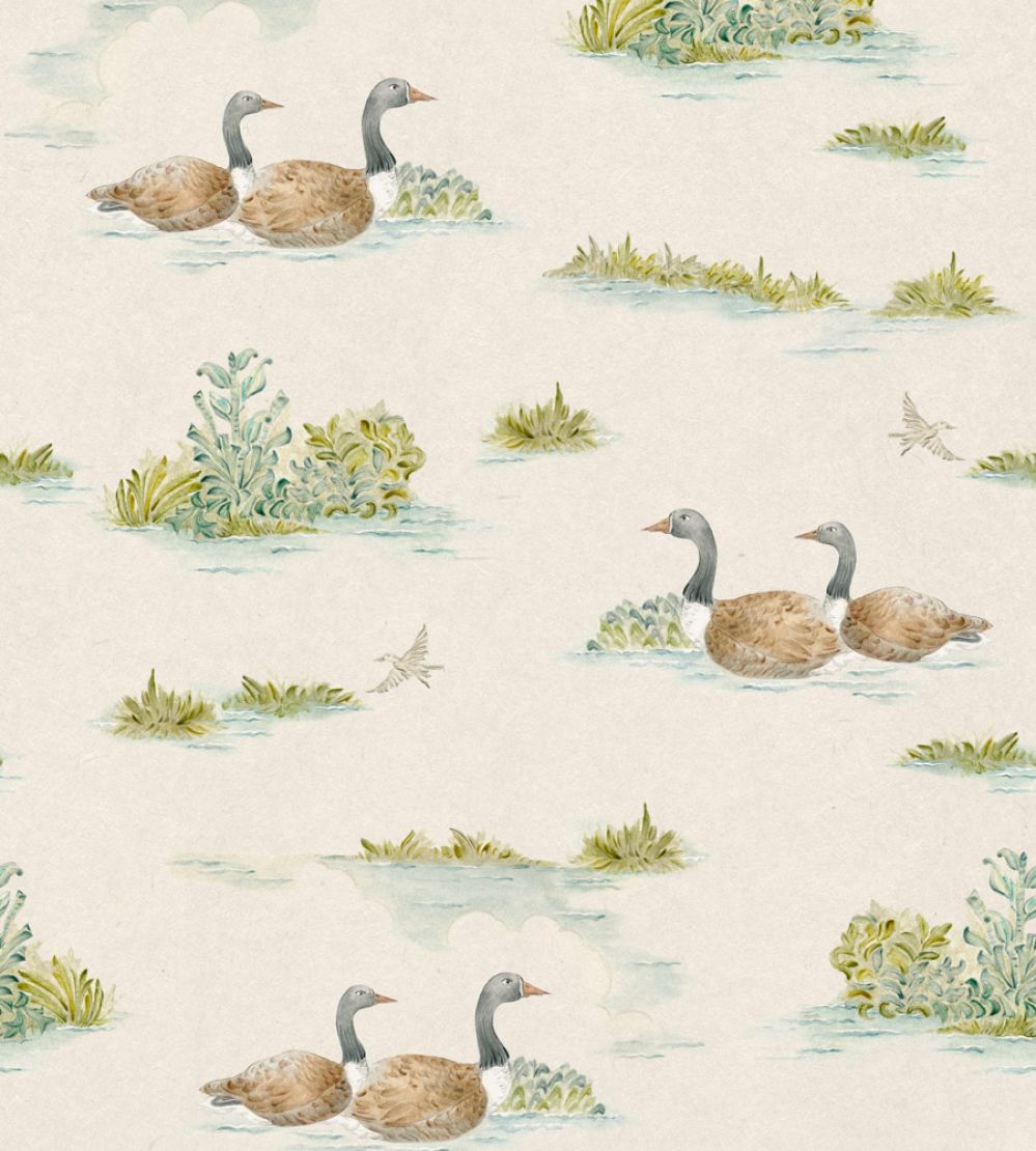 Mallard Duck Wallpaper by Coordonne Mint