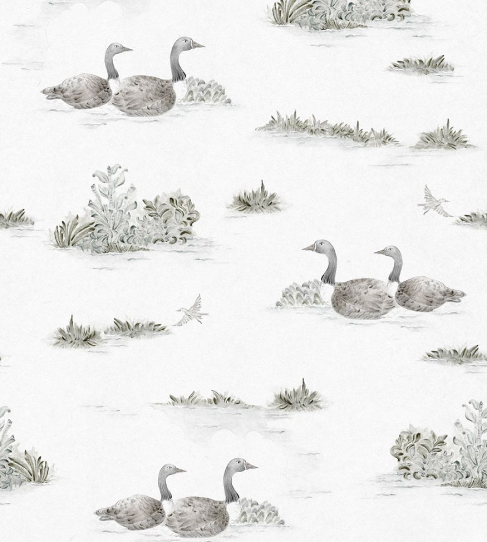Mallard Duck Wallpaper by Coordonne Silver