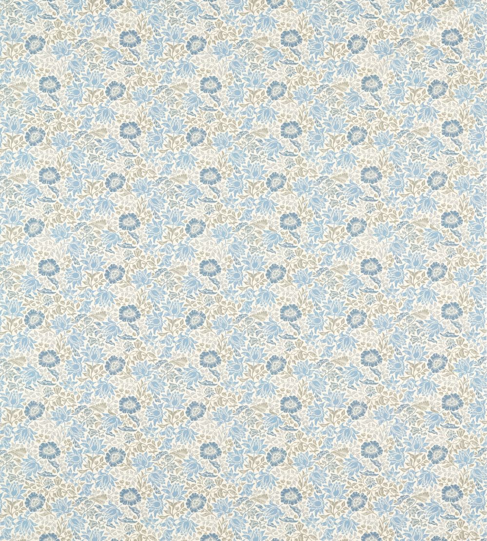 Mallow Fabric by Clarke & Clarke Denim/Ivory