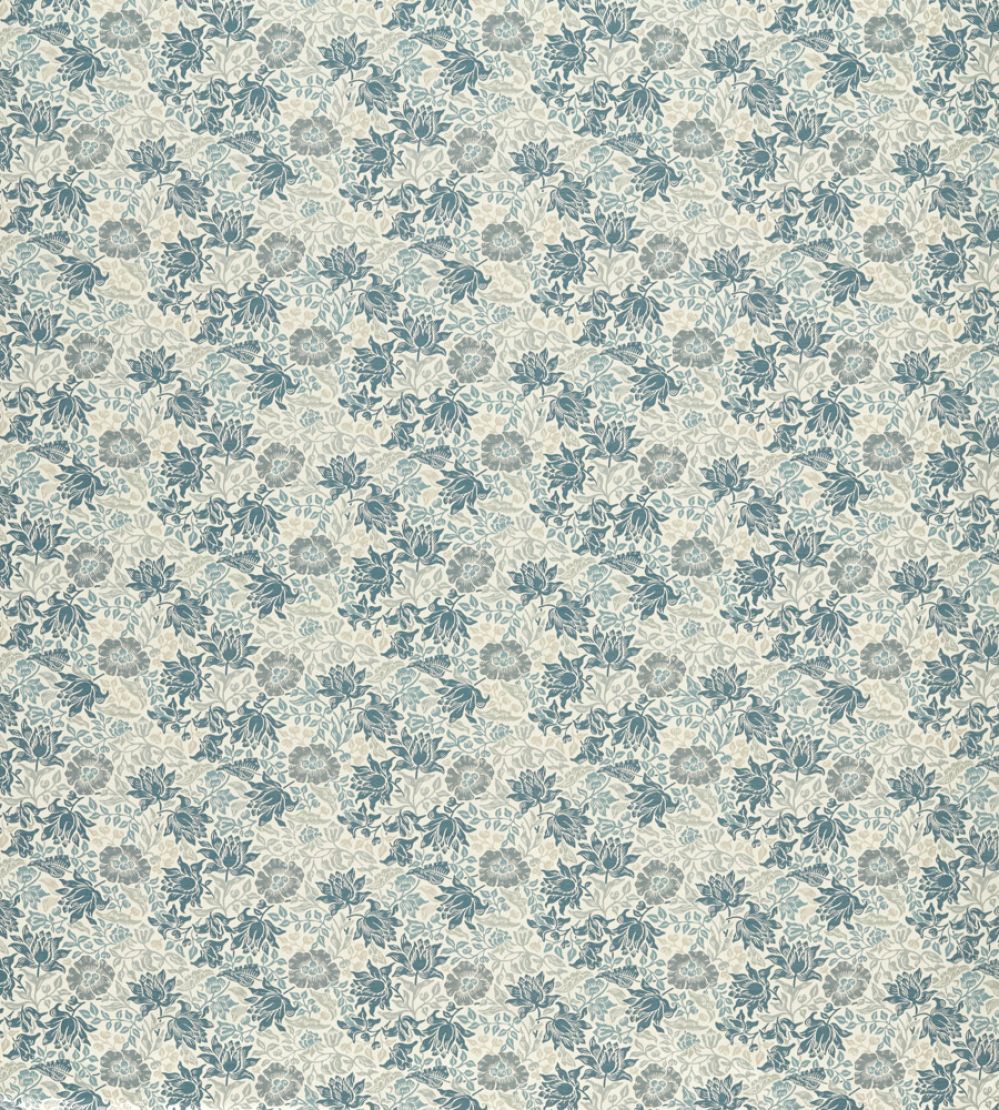 Mallow Jacquard Fabric by Clarke & Clarke Midnight/Denim
